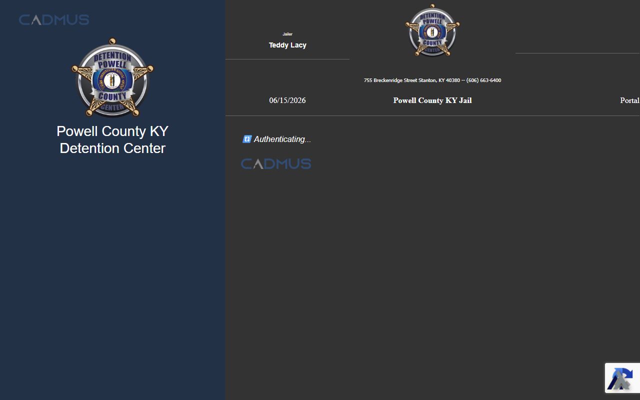 Powell County Detention Center resident directory inmate roster